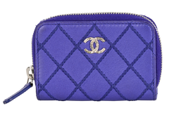 Chanel Coin Purse, Leather, Purple, 19154310(2014), DB, 3*
